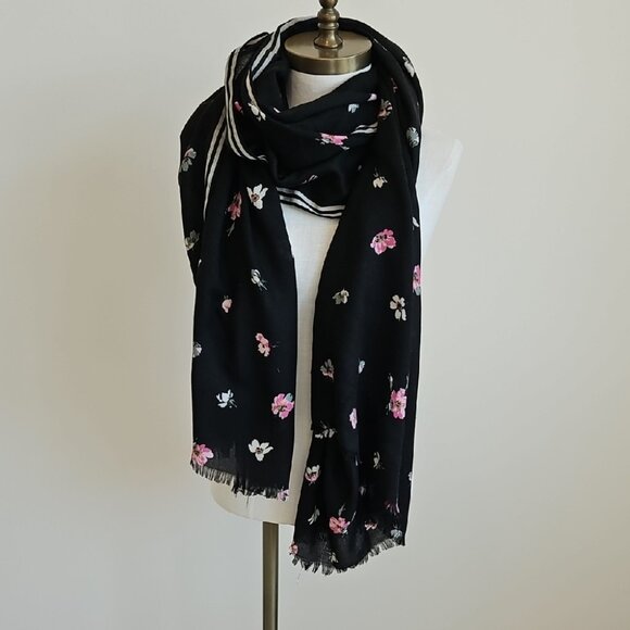 GAP Accessories - Floral Black and Pink Women's Scarf